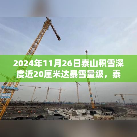 『2024年泰山深秋瑞雪盛景，积雪深度惊人，领略壮丽雪景的绝佳时刻』