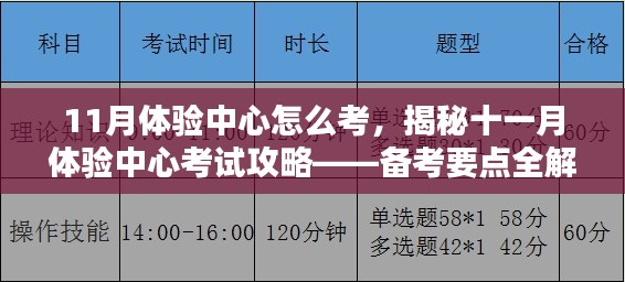 揭秘十一月体验中心考试攻略，备考要点全解析与考试指南