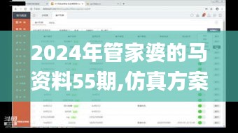 2024年管家婆的马资料55期,仿真方案实施_随行版YDM13.36