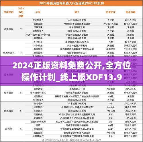 2024正版资料免费公开,全方位操作计划_线上版XDF13.9