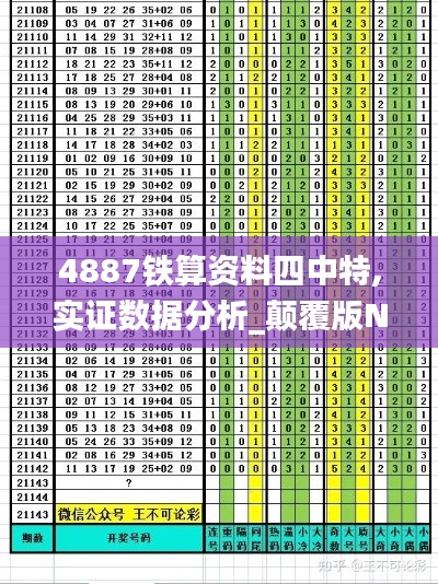 4887铁算资料四中特,实证数据分析_颠覆版NBT13.81