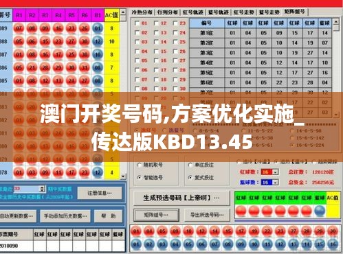 澳门开奖号码,方案优化实施_传达版KBD13.45