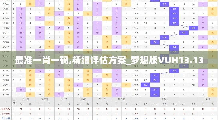 最准一肖一码,精细评估方案_梦想版VUH13.13