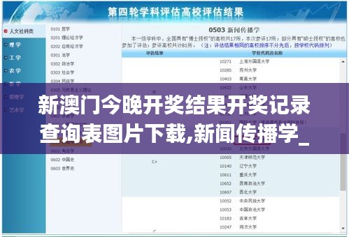 新澳门今晚开奖结果开奖记录查询表图片下载,新闻传播学_专属版LXD13.50