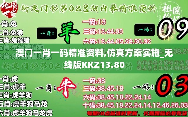 澳门一肖一码精准资料,仿真方案实施_无线版KKZ13.80