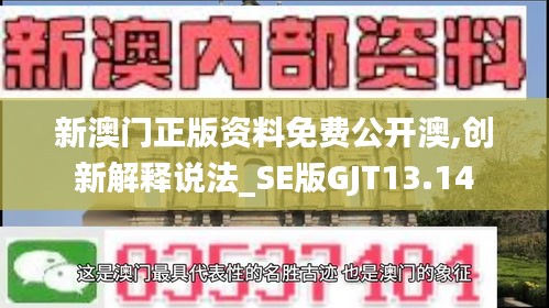 新澳门正版资料免费公开澳,创新解释说法_SE版GJT13.14