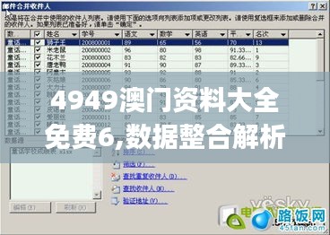 4949澳门资料大全免费6,数据整合解析计划_升级版ANA13.67