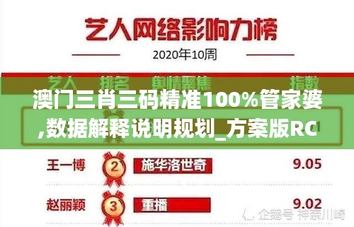 澳门三肖三码精准100%管家婆,数据解释说明规划_方案版RCS13.96