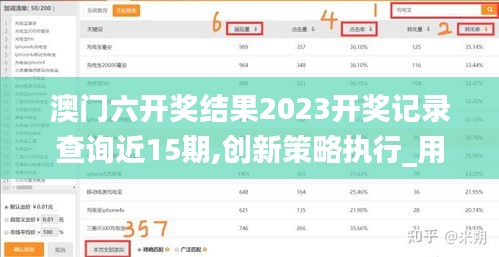 澳门六开奖结果2023开奖记录查询近15期,创新策略执行_用心版FQI13.47