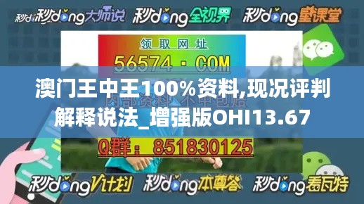 澳门王中王100%资料,现况评判解释说法_增强版OHI13.67