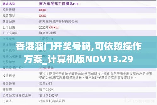 香港澳门开奖号码,可依赖操作方案_计算机版NOV13.29