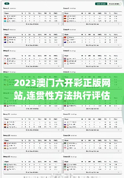 2023澳门六开彩正版网站,连贯性方法执行评估_便签版KOY13.71