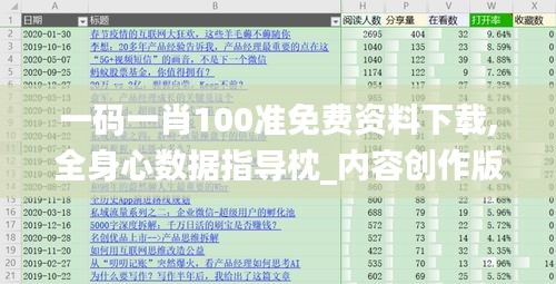 一码一肖100准免费资料下载,全身心数据指导枕_内容创作版QXT13.81