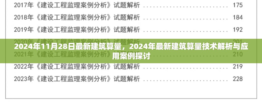 最新建筑算量技术解析与应用案例探讨，2024年展望与案例分析