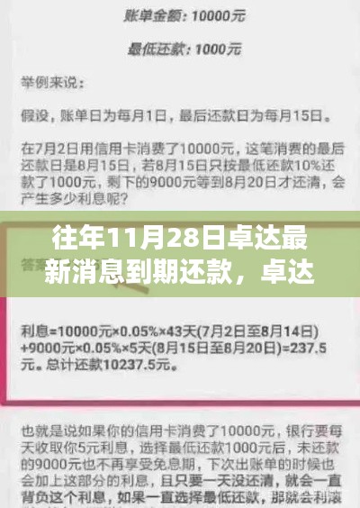 卓达还款日与自然美景的奇妙邂逅，最新消息解读与到期还款动态