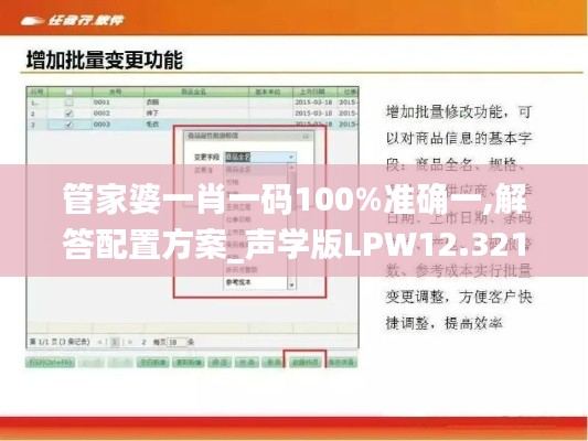 管家婆一肖一码100%准确一,解答配置方案_声学版LPW12.321