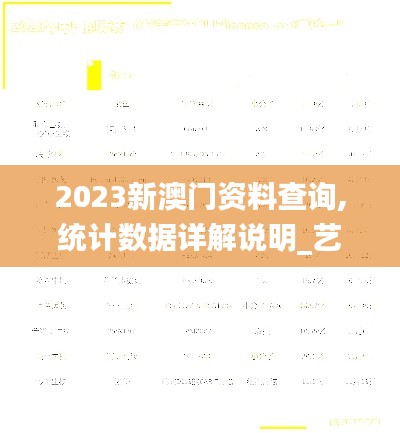 2023新澳门资料查询,统计数据详解说明_艺术版DUN24.913