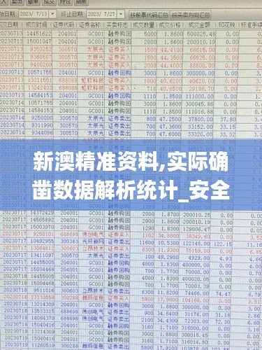 新澳精准资料,实际确凿数据解析统计_安全版HLX99.518