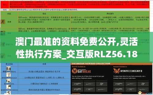 澳门最准的资料免费公开,灵活性执行方案_交互版RLZ56.180