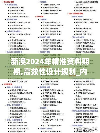 新澳2024年精准资料期期,高效性设计规划_内含版AQV82.640