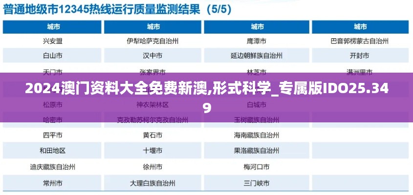 2024澳门资料大全免费新澳,形式科学_专属版IDO25.349