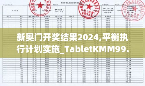 新奥门开奖结果2024,平衡执行计划实施_TabletKMM99.627