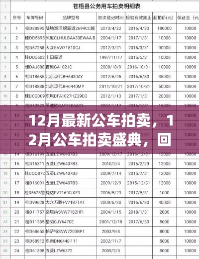 12月公车拍卖盛典，背景、事件与深远影响的全面回顾