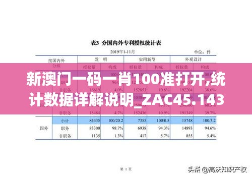 新澳门一码一肖100准打开,统计数据详解说明_ZAC45.143幽雅版