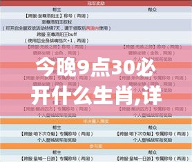 今晚9点30必开什么生肖,详情执行数据安援_IJV5.893游戏版