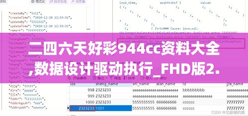 二四六天好彩944cc资料大全,数据设计驱动执行_FHD版2.380-8