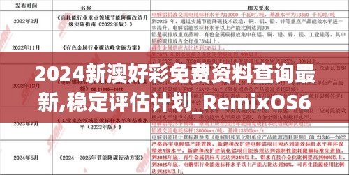 2024新澳好彩免费资料查询最新,稳定评估计划_RemixOS69.815-3