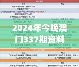 2024年今晚澳门337期资料,实效性策略解读_移动版30.985-6