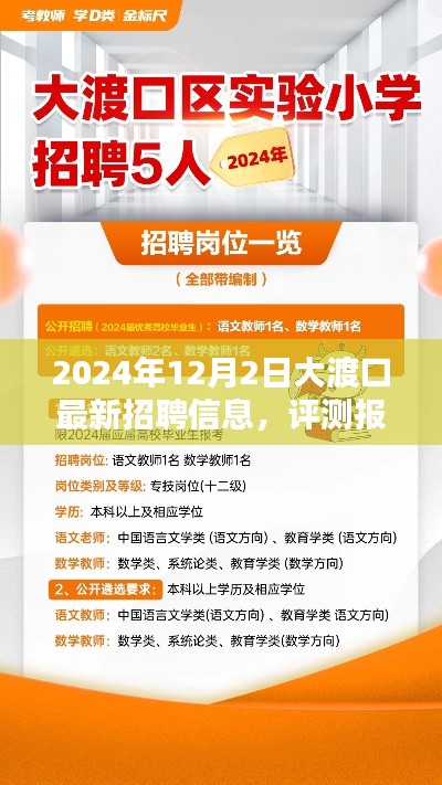 大渡口最新招聘信息概览（2024年12月版）评测报告发布