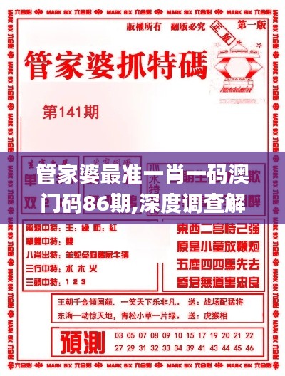 管家婆最准一肖一码澳门码86期,深度调查解析说明_游戏版14.857-1