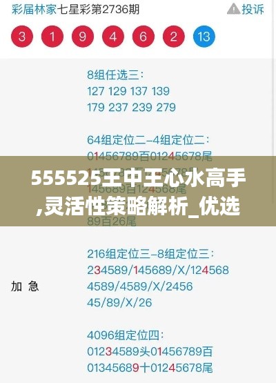 555525王中王心水高手,灵活性策略解析_优选版46.352-2