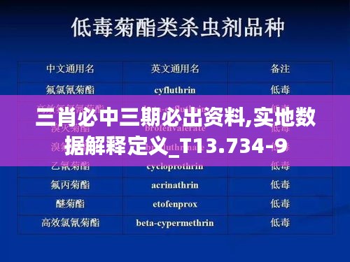 三肖必中三期必出资料,实地数据解释定义_T13.734-9