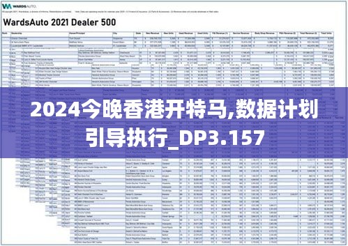 2024今晚香港开特马,数据计划引导执行_DP3.157