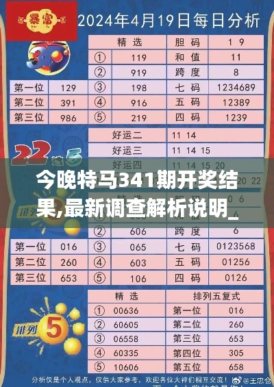 今晚特马341期开奖结果,最新调查解析说明_尊贵款7.345