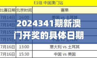 2024341期新澳门开奖的具体日期和时间是什么？,全面执行计划_PalmOS11.542