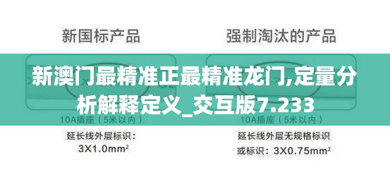 新澳门最精准正最精准龙门,定量分析解释定义_交互版7.233