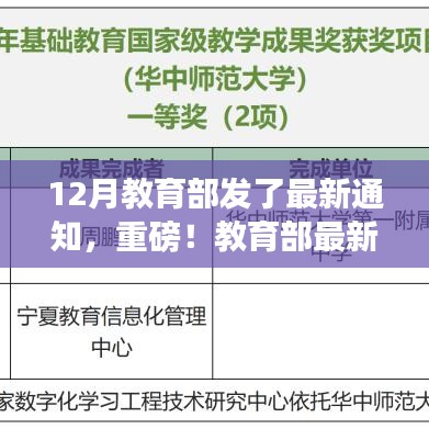 教育部发布最新通知，12月教育迎来大变革！