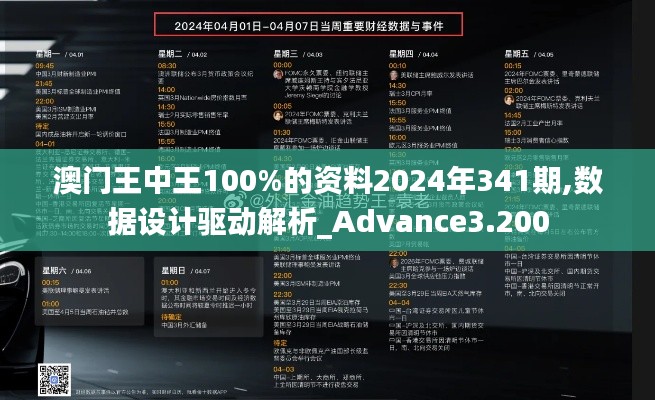 澳门王中王100%的资料2024年341期,数据设计驱动解析_Advance3.200