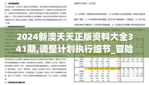 2024新澳天天正版资料大全341期,调整计划执行细节_冒险款8.272