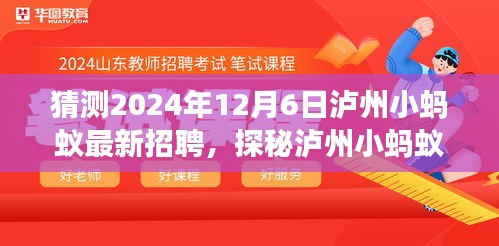 探秘泸州小蚂蚁招聘，职场奇遇与小蚂蚁最新招聘动态（泸州小蚂蚁招聘预测）