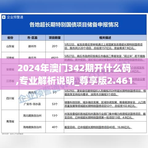 2024年澳门342期开什么码,专业解析说明_尊享版2.461