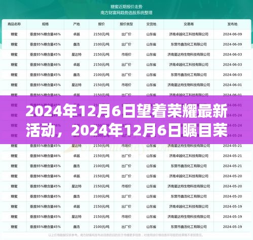 2024年12月6日瞩目荣耀最新活动，引领潮流科技前沿的盛宴