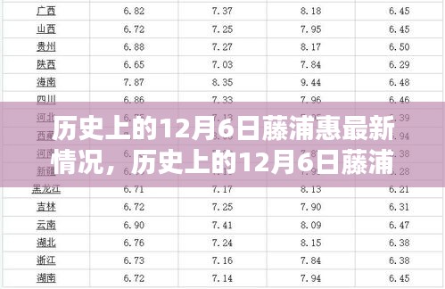 历史上的12月6日藤浦惠最新动态及其多元观点探讨