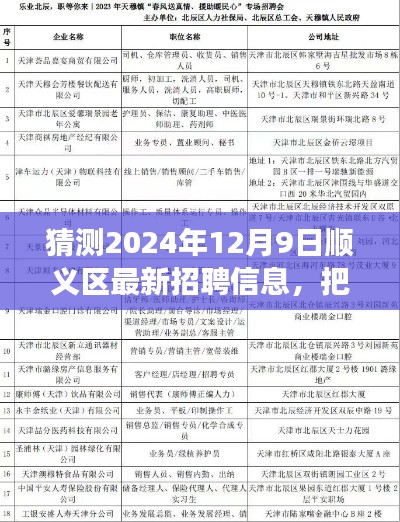 揭秘2024年顺义区最新招聘动态，机遇与挑战，把握未来职业新篇章