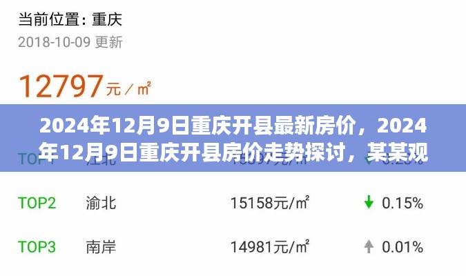 重庆开县最新房价动态及未来走势分析（某某观点深度解读）