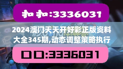 2024澳门天天开好彩正版资料大全345期,动态调整策略执行_户外版9.527